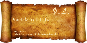 Vertán Lilla névjegykártya